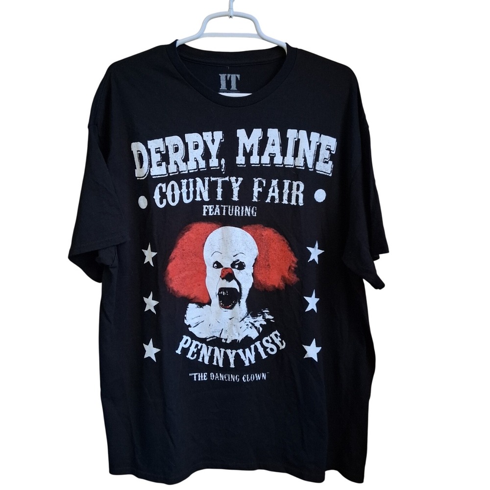 IT The Movie Pennywise the Clown SS Graphic Tshirt Horror Movie Tee EUC
